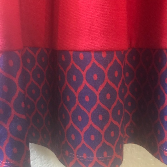 Red Fit and Flare Dress - Picture 2 of 4